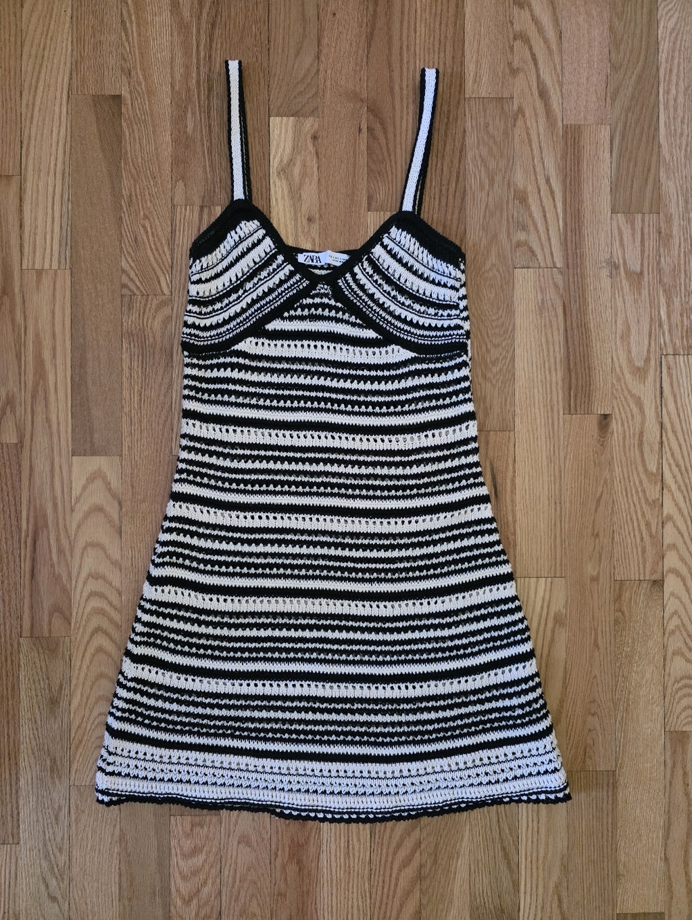 Zara Crochet/knit Cotton Minidress Size Small